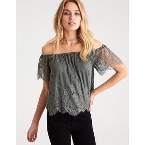 Off the Shoulder Lace Top